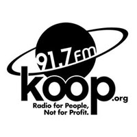  KOOP.org 91.7fm Logo. Radio for People, Not for Profit